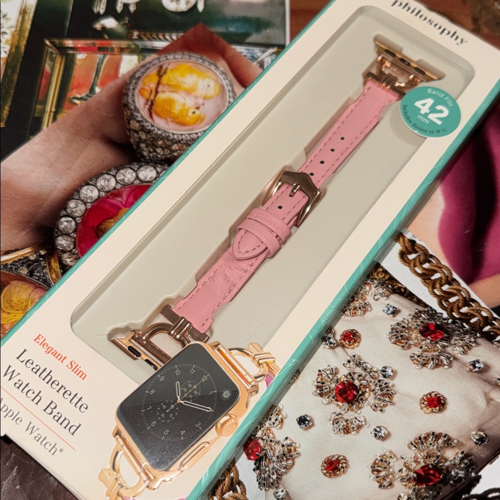 🫶🏻🌹🫶🏻•⌚️ Philosophy x Apple Watch Leatherette Band ⌚️